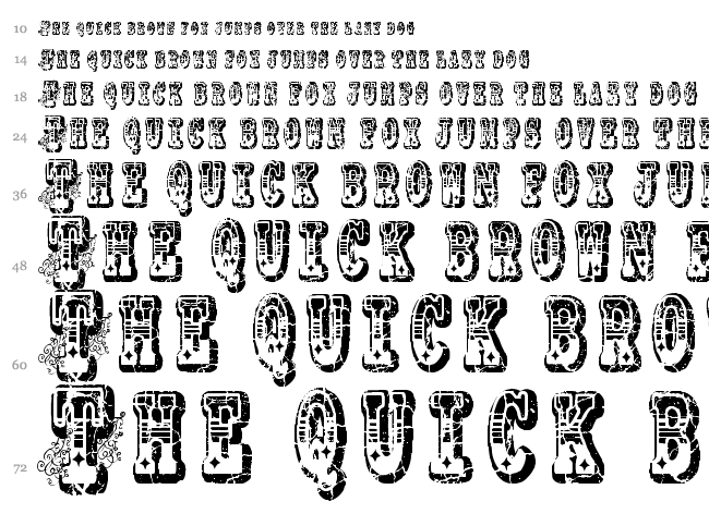 VTKS No Name font waterfall